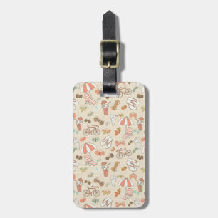 Summer Vacation Pattern Luggage Tag