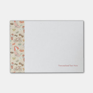 Summer Vacation Pattern Post-it Notes