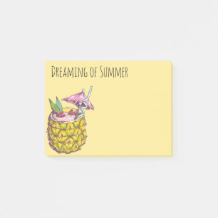 Summer Vacation Pineapple Drink Umbrella Relax Post-it Notes