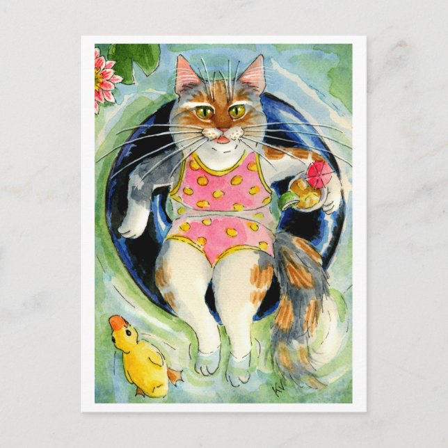 Summer vacation postcard, wishing you were here postcard (Front)