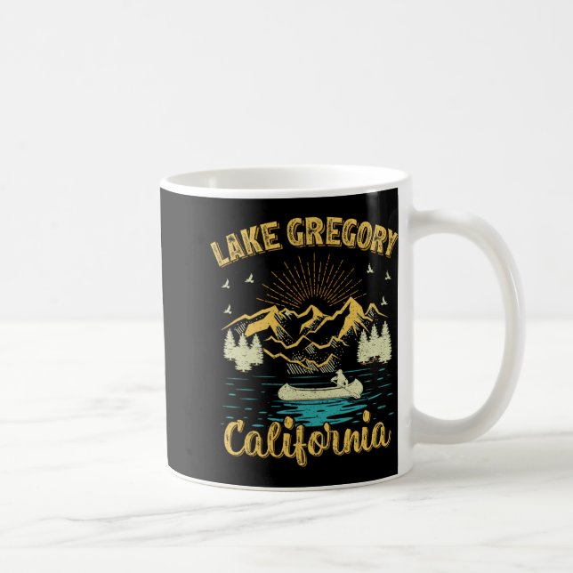Summer Vacation Retro Mountain California Gregory  Coffee Mug (Right)