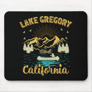 Summer Vacation Retro Mountain California Gregory Mouse Mat