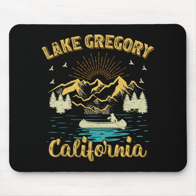 Summer Vacation Retro Mountain California Gregory  Mouse Mat (Front)