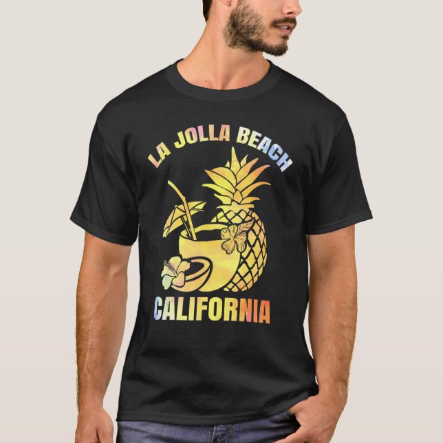 Summer Vacation Retro Sunset California La Jolla B T-Shirt (Front)