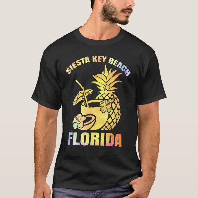 Summer Vacation Retro Sunset Florida Siesta Key Be T-Shirt (Front)