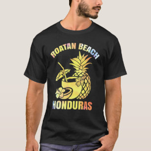 Summer Vacation Retro Sunset Honduras Roatan Beach T-Shirt