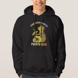 Summer Vacation Retro Sunset Puerto Rico San Juan  Hoodie