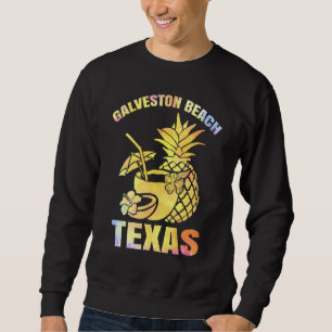 Summer Vacation Retro Sunset Texas Galveston Beach Sweatshirt