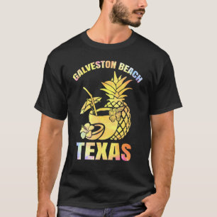 Summer Vacation Retro Sunset Texas Galveston Beach T-Shirt
