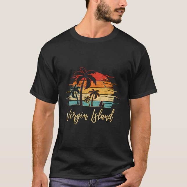 Summer Vacation Retro Vintage Virgin Island T-Shirt (Front)