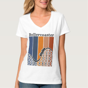 Summer Vacation Riding the Rollercoaster Retro T-Shirt