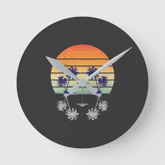 Summer Vacation  Round Clock (Front)