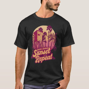 Summer Vacation Sunrise Sunburn Sunset Repeat T-Shirt