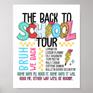 Summer Vacation Tour Fun Back To School For Teache Poster