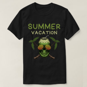 Summer Vacation Tropical Skull T-Shirt