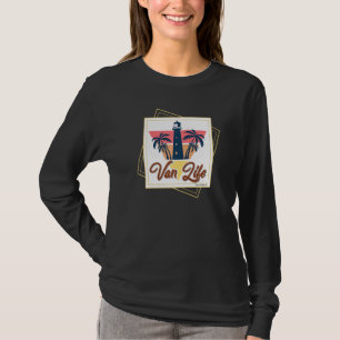 Summer Vacation Van Lighthouse Ocean Beach T-Shirt