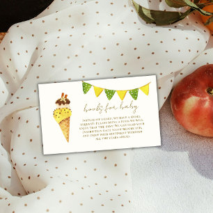 Summer Vanilla Scoop Ice Cream Books Baby Shower Enclosure Card