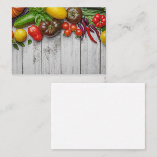 Summer Vegetable Harvest Border Business Card