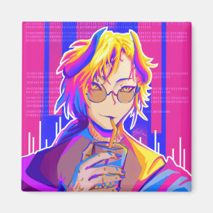 Summer vibe Anime Magnet