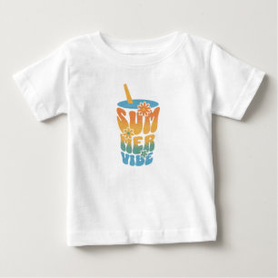 Summer Vibe Retro Floral Baby T-Shirt