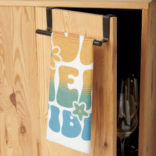 Summer Vibe Retro Floral Tea Towel