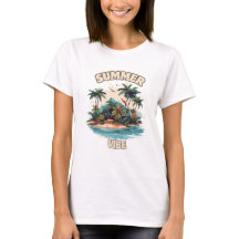 Summer Vibe Tropical Island Illustration
