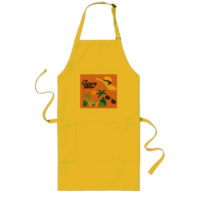 Summer Vibe Yellow  Long Apron (Front)