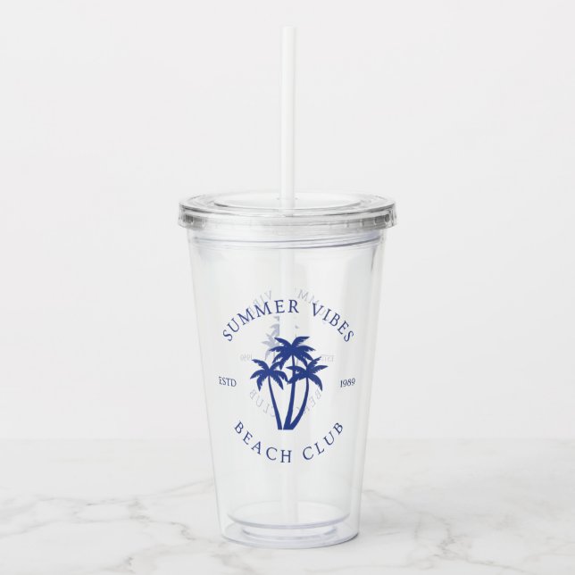 Summer Vibes Acrylic Tumbler (Front)