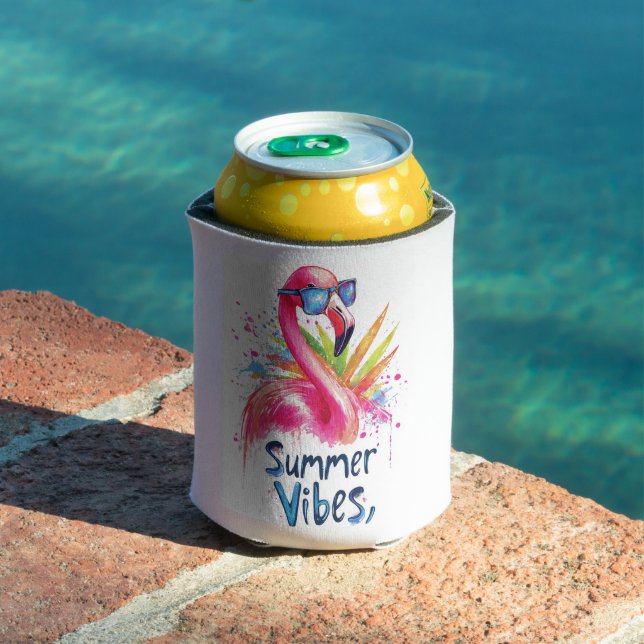 Summer Vibes and Flamingo Can cooler (In Situ Pool)