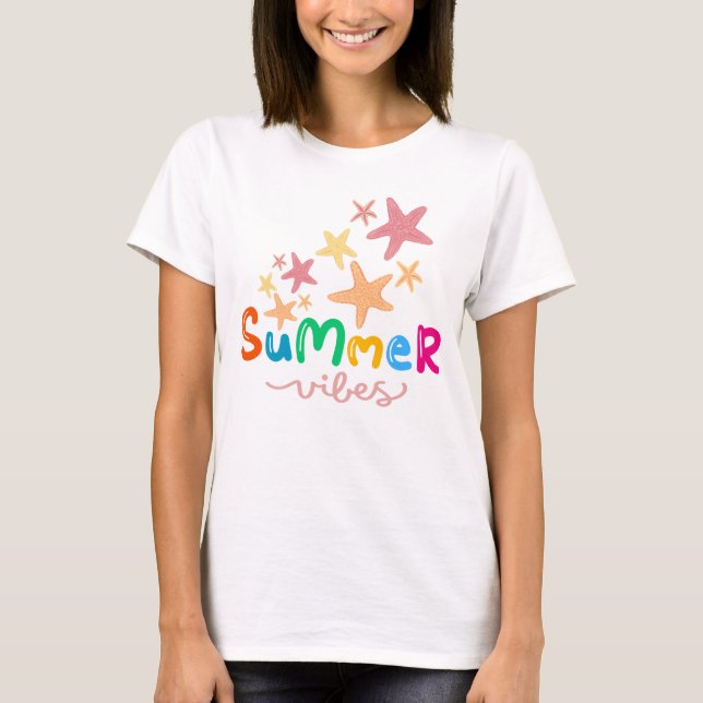 Summer Vibes And Starfish Women's T-Shirt (Front)