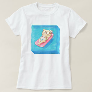 Summer Vibes Beach Cube Pomchi in Bikini   T-Shirt