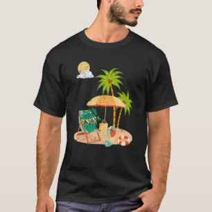 Summer Vibes Beach Exotic Fruit Palm Trees Waterm T-Shirt