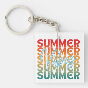 SUMMER VIBES BEACH FAMILY VACATION KEY RING