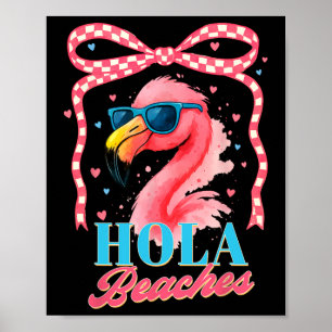 Summer Vibes Beach Flamingo Coquette Summertime Ho Poster