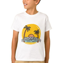 Summer Vibes Beach T-Shirt For Kids