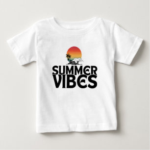 SUMMER VIBES BEACH VACATION QUOTES TYPOGRAPHY BABY T-Shirt