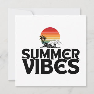 SUMMER VIBES BEACH VACATION QUOTES TYPOGRAPHY SAVE THE DATE