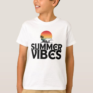 SUMMER VIBES BEACH VACATION QUOTES TYPOGRAPHY T-Shirt