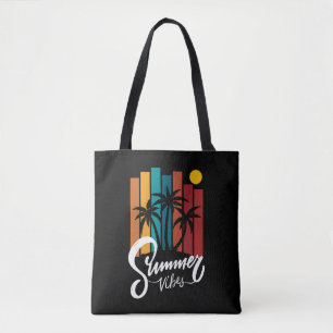 Summer Vibes Beach Vacation Retro Summer Tote Bag