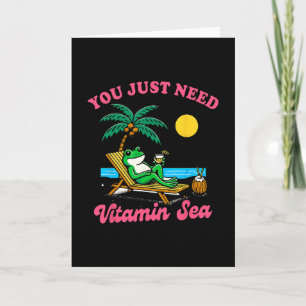 Summer Vibes Beach Vacay Frog You Just Need Vitami Card