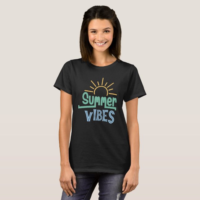 Summer Vibes Boho Retro Summer  T-Shirt (Front Full)