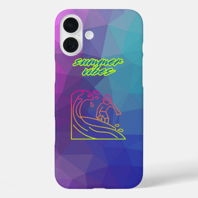 Summer vibes boy surfing. Case-Mate iPhone case (Back)