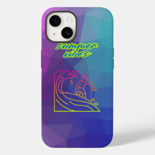 Summer vibes boy surfing. Case-Mate iPhone 14 case