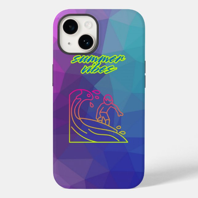 Summer vibes boy surfing. Case-Mate iPhone case (Back)