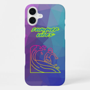 Summer vibes boy surfing  iPhone 16 plus case