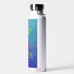Summer vibes boy surfing. water bottle