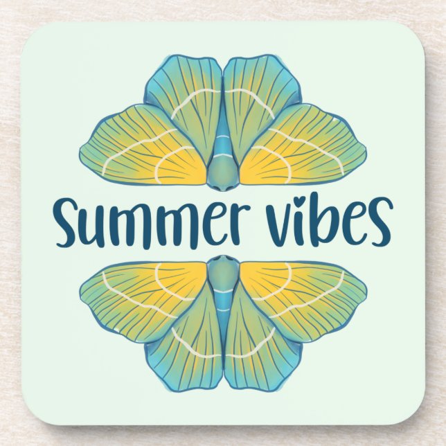 Summer Vibes Butterfly Coaster (Front)