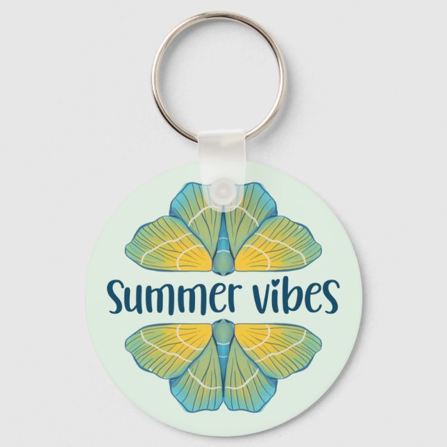 Summer Vibes Butterfly Key Ring (Front)
