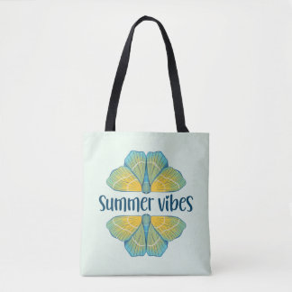 Summer Vibes Butterfly Tote Bag