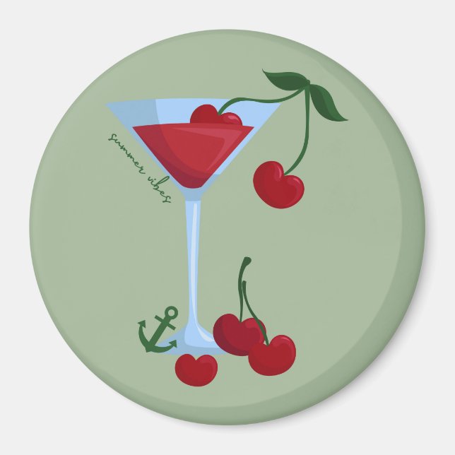 Summer Vibes Cherry Magnet (Front)